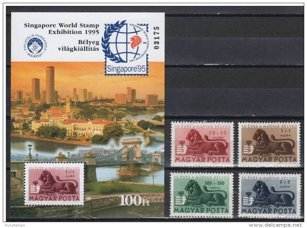 Hungary 1995. Singapore Very Nice Commemorative Sheet + Orginal Set From 1946. Special Catalogue Number: 1995/5 - Nuovi