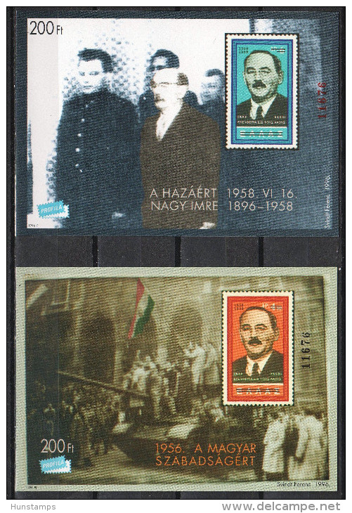 Hungary 1996. Revolution '56 Nice Commemorative Sheet Pair Special Catalogue Number: 1996/5-6 - Feuillets Souvenir