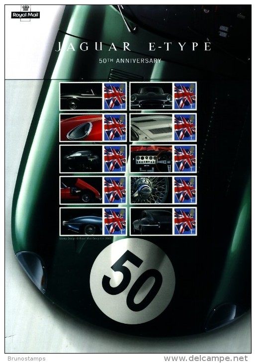 GREAT BRITAIN - 2010   JAGUAR E-TYPE   COMMEMORATIVE SHEET - Fogli Completi