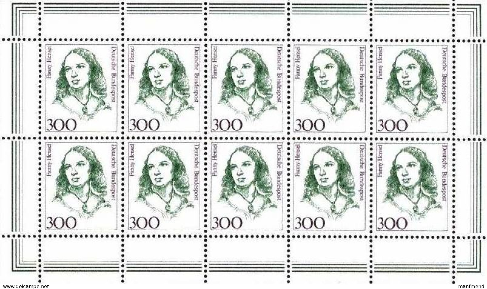 Germany - 1989 - Mi:1433 KB -  Yt:1265**MNH - Sheet - Look Scan - 1981-1990