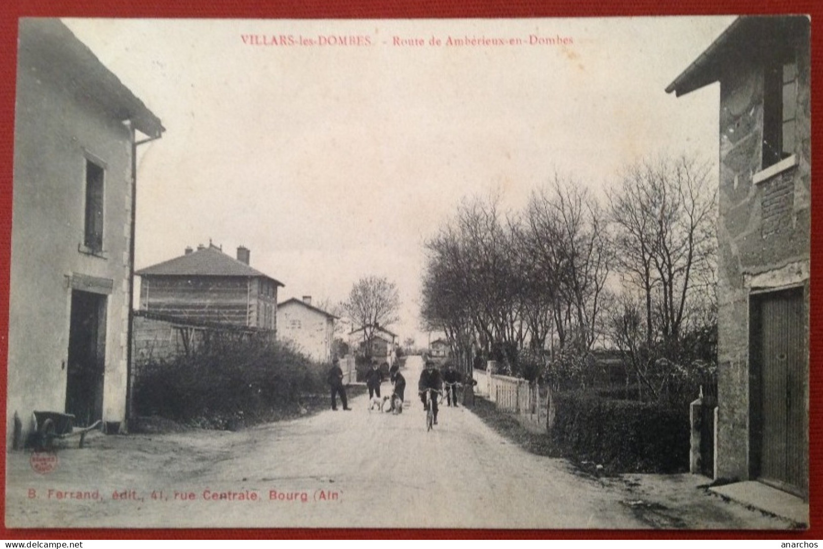 01 VILLARS LES DOMBES Route De Amberieux En Dombes (RARE) - Villars-les-Dombes