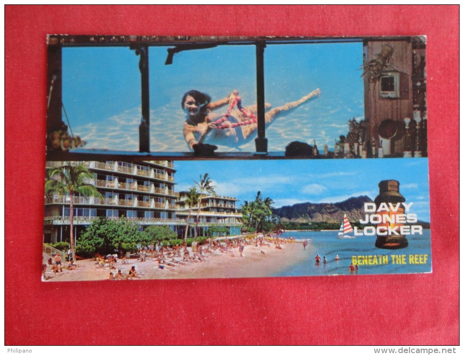 Waikiki Hawaii    Davey Jones Locker  1965 Cancel   Ref 1295 - Autres & Non Classés