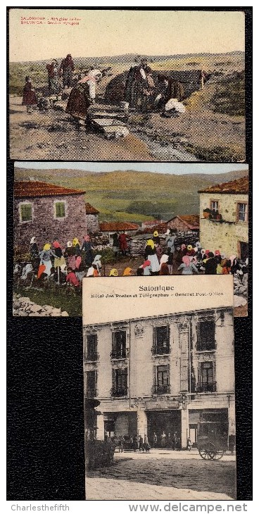 3 X SALONIQUE - GREECE - NICE OLD CARDS - Grecia