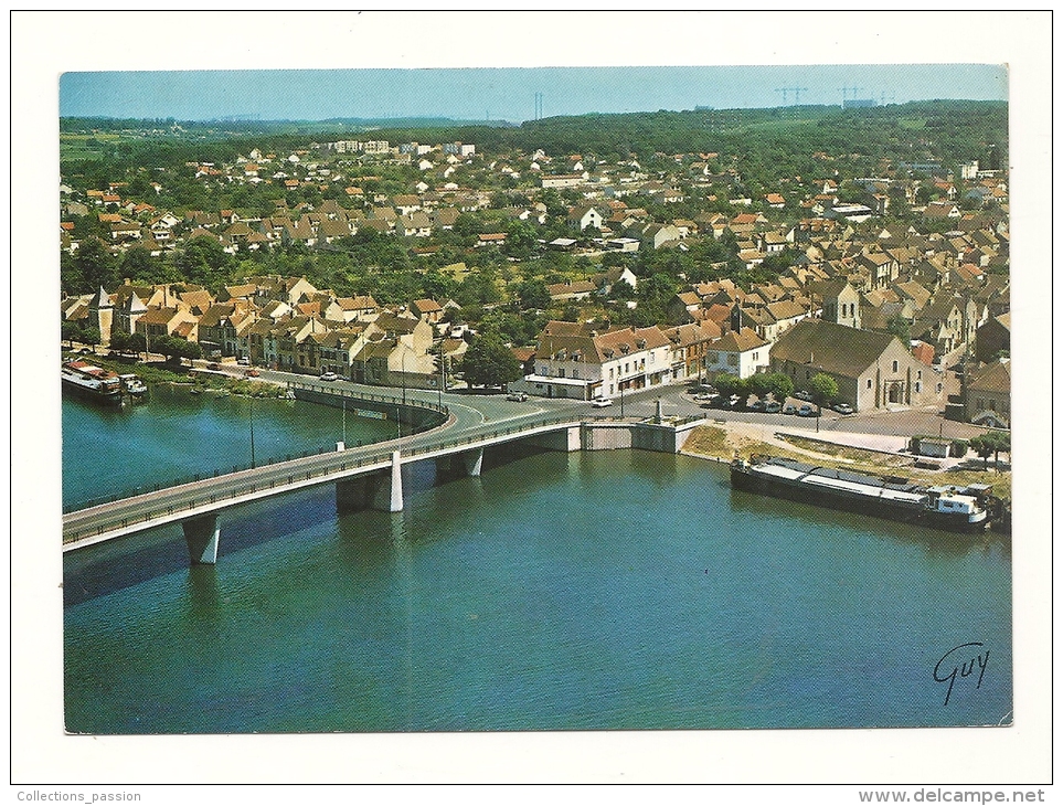 Cp, 77, Saint-Mammes, Le Nouveau Pont Sur La Seine, Le Centre Ville, Les Quais Et L'Eglise Saint-Mammès - Saint Mammes
