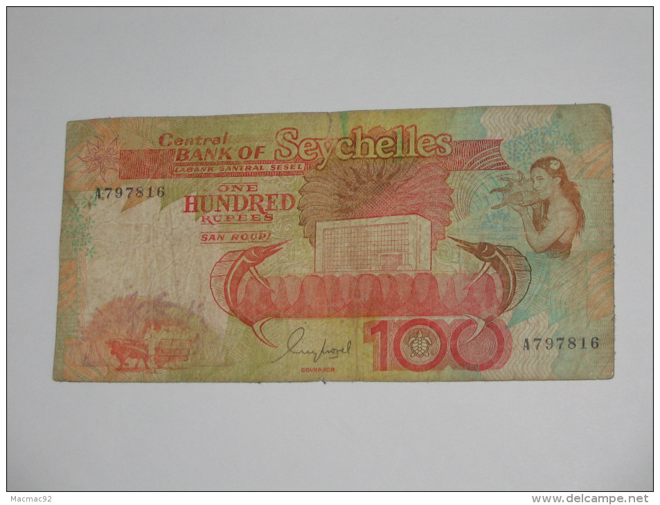 100 One Hundred Rupees - Central Bank Of Seychelles  - SEYCHELLES -  **** EN ACHAT IMMEDIAT **** - Seychellen