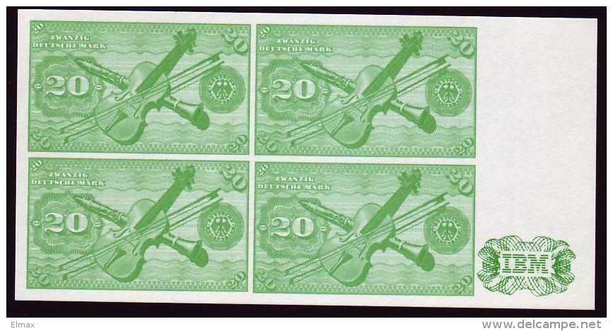 Test Note  " IBM  ", 20 DM, Both Sides ,UNC  Rare - Other & Unclassified