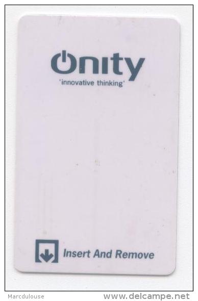 Onity. Innovative Thinking. Insert And Remove. - Cartes D'hotel
