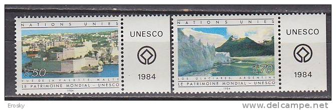 H0608 - ONU UNO GENEVE N°122/23 ** AVEC TAB UNESCO - Neufs