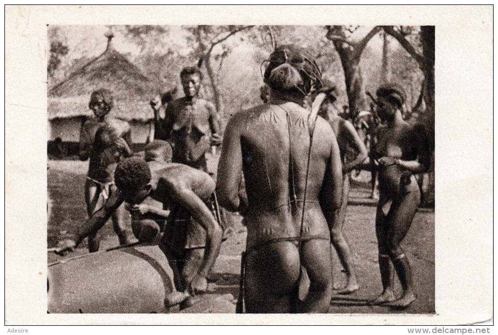 Franz.Äquatorial Afrika - Halbnackte Eingeborene - Karte Um 1920 Verlag R.Regue Paris - Äquatorial-Guinea