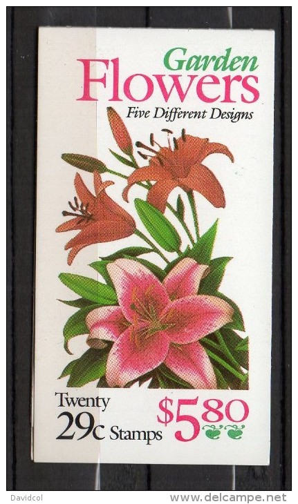 N192- USA- 1994. SC# : 2833a - BOOKLET / CARNET. GARDEN FLOWERS -  FV US$ 5.80 / &euro; 4.40 - 3. 1981-...