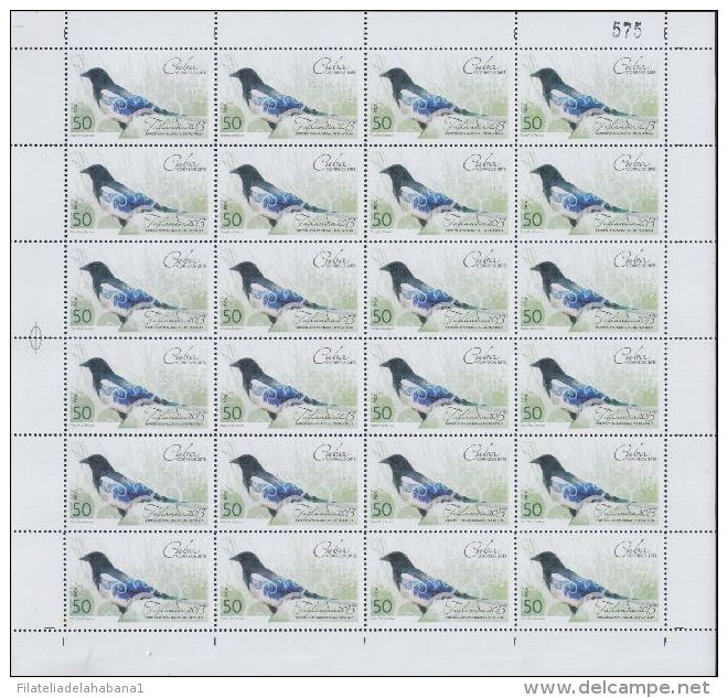 2013-H-101 CUBA MNH. EXPOSICION FILATELICA DE TAILANDIA . THAILAND PHILATELIC EXPO. BIRD, AVES, PAJAROS - Blocs-feuillets