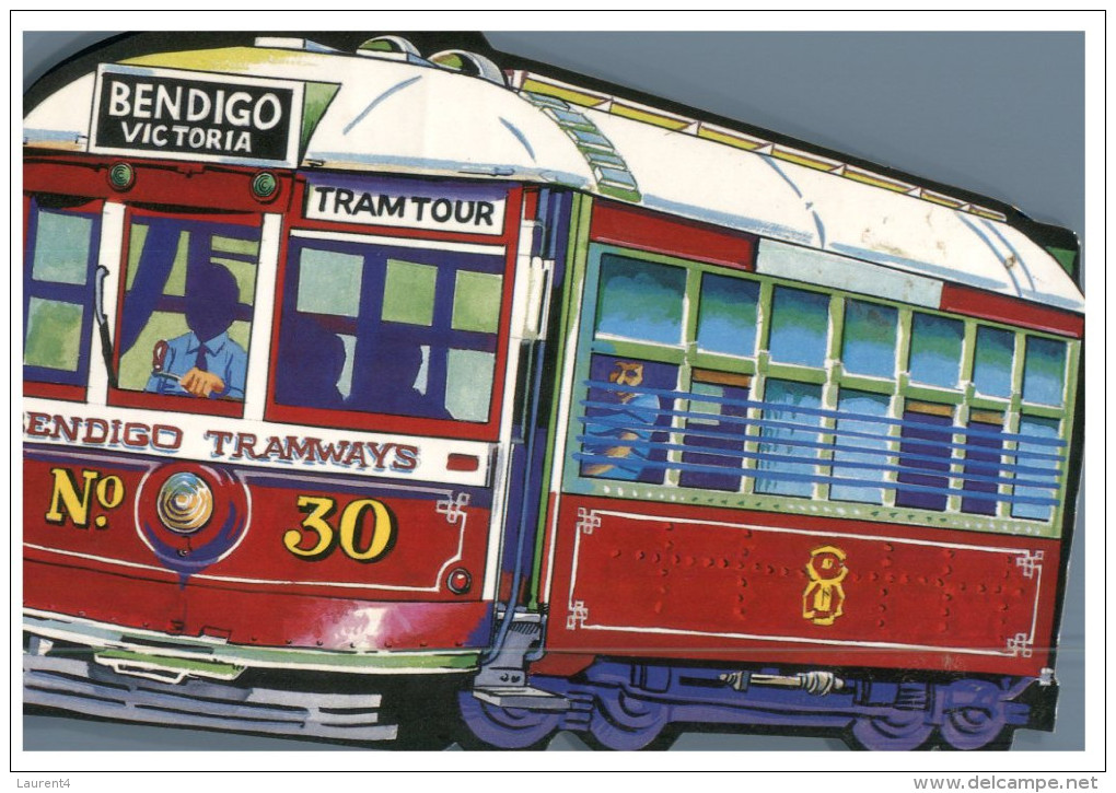 (348) Australia - VIC - Bendigo Tramway Shape Card - Bendigo