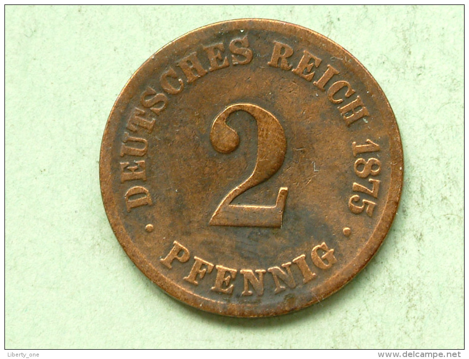 1875 C - 2 Pfennig / KM 2 ( Uncleaned Coin - For Grade, Please See Photo ) !! - 2 Pfennig