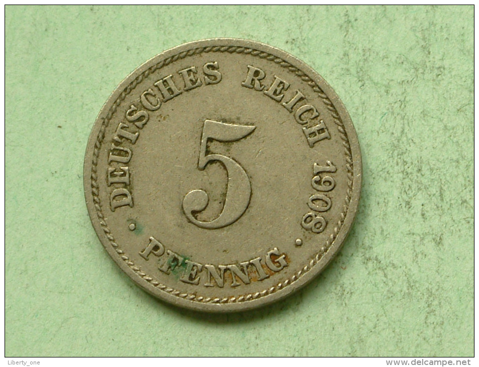 1908 G - 5 Pfennig / KM 11 ( Uncleaned Coin - For Grade, Please See Photo ) !! - 5 Pfennig