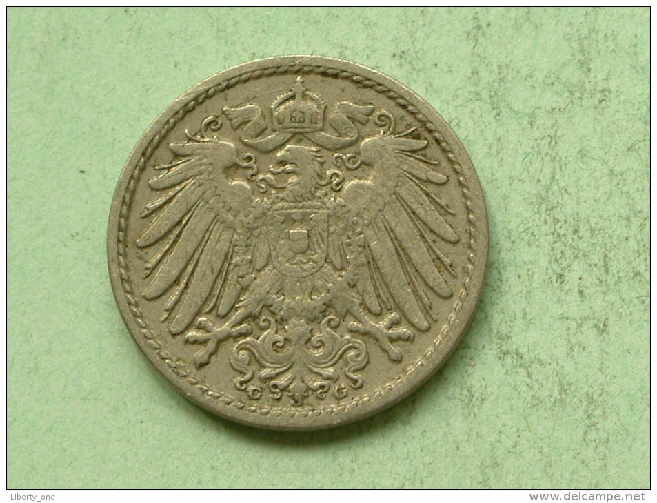 1908 G - 5 Pfennig / KM 11 ( Uncleaned Coin - For Grade, Please See Photo ) !! - 5 Pfennig