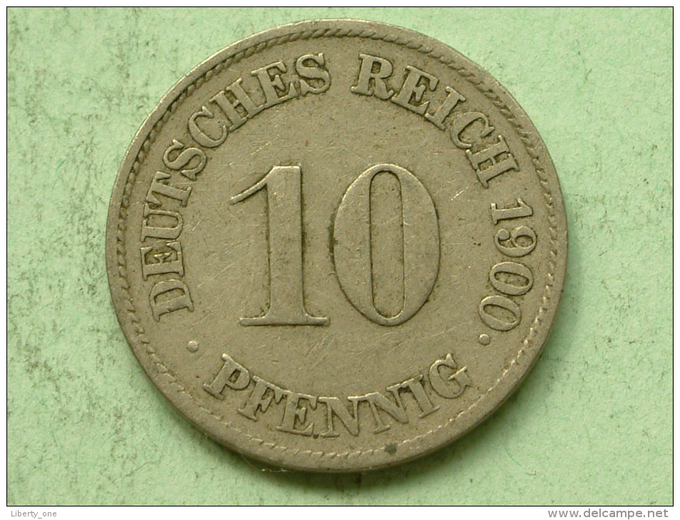 1900 J - 10 Pfennig / KM 12 ( Uncleaned Coin - For Grade, Please See Photo ) !! - 10 Pfennig