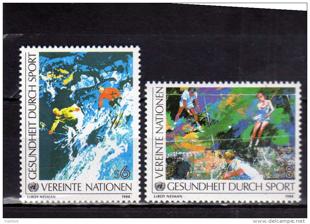 UNITED NATIONS AUSTRIA VIENNA WIEN - ONU - UN - UNO 1988 HEALTH IN SPORTS SALUTE NELLO SPORT MNH - Ungebraucht