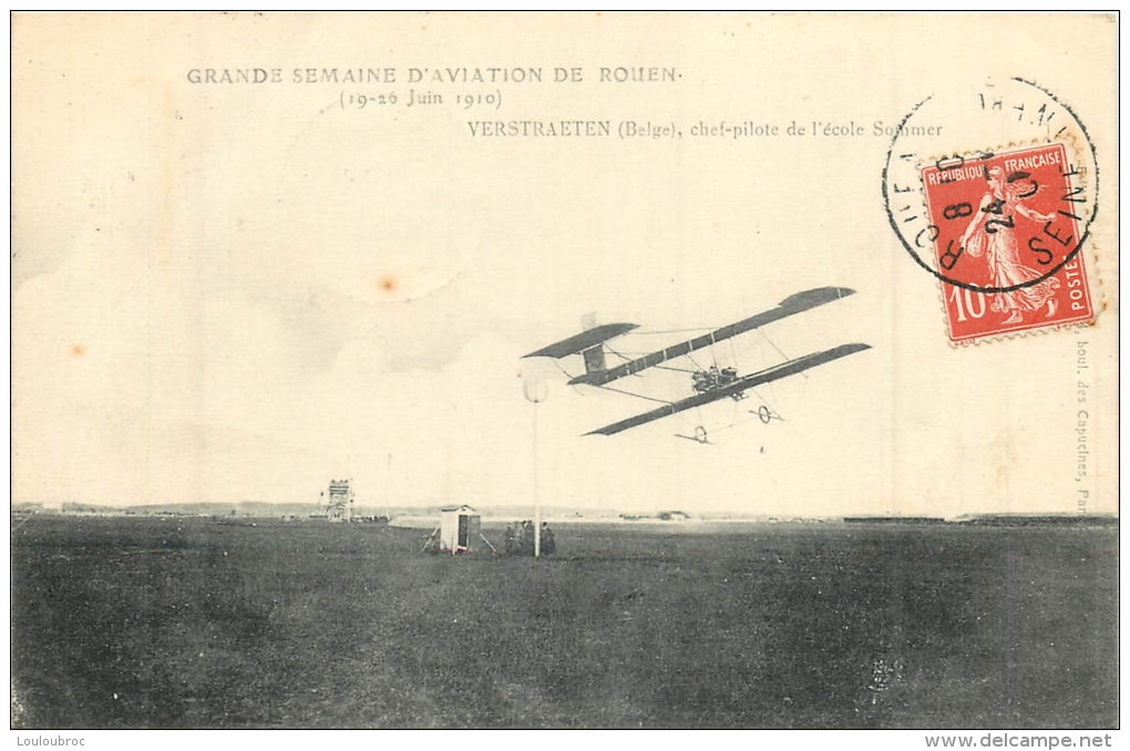 SEMAINE D'VIATION DE ROUEN 1910 VERSTRAETEN - ....-1914: Précurseurs