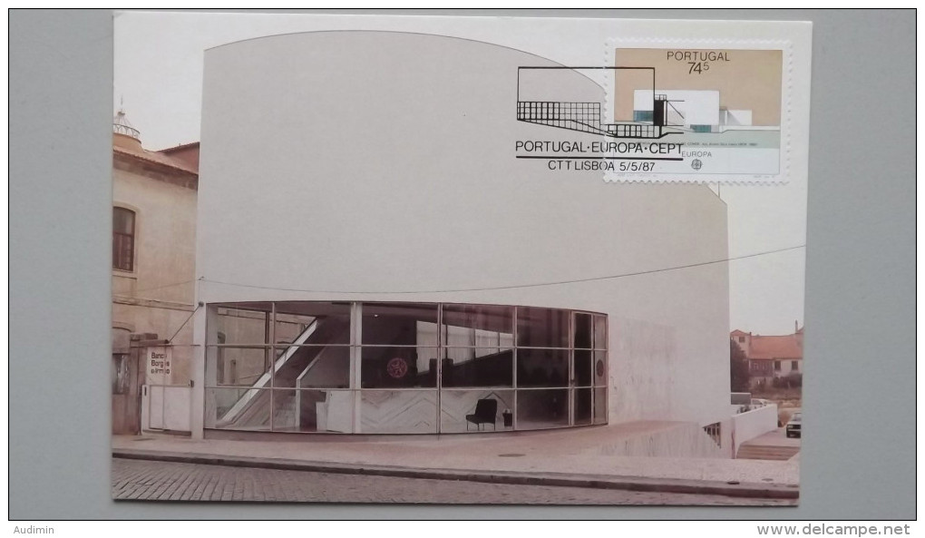 Portugal 1722 Maximumkarte MK/MC, ESST, EUROPA/CEPT 1987, Moderne Architektur - Maximum Cards & Covers