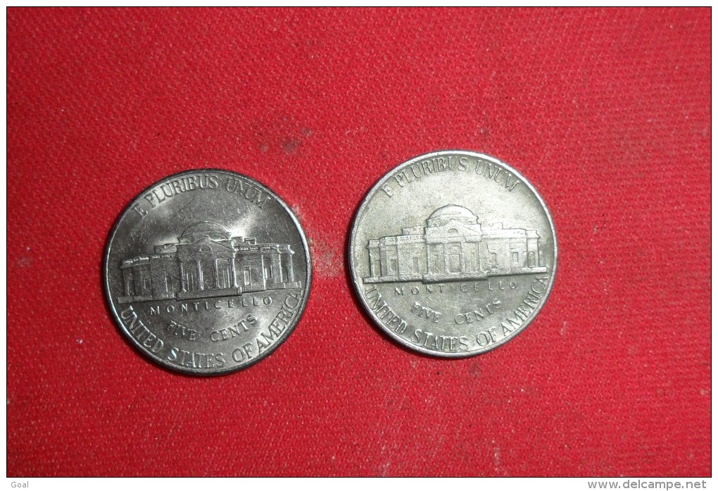 Lot De 2 Monnaies/Five Cents(Dates Se Suivent) 1981D Et 1982 P En TTB - 1909-1958: Lincoln, Wheat Ears Reverse