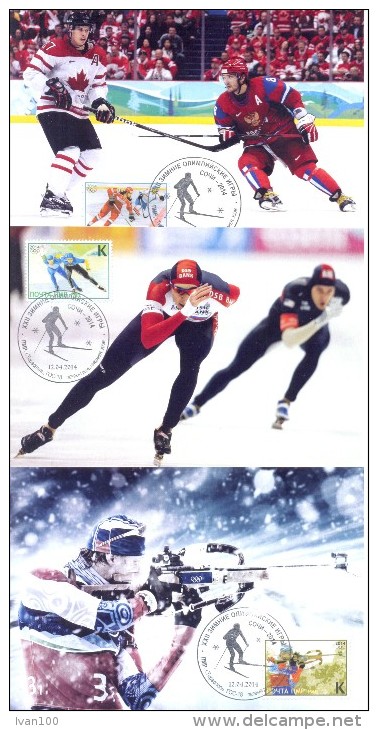 2014.  Transnistria, Winter Olympic Games Sochi'2014, 6 Maxicards, Mint/** - Inverno 2014: Sotchi