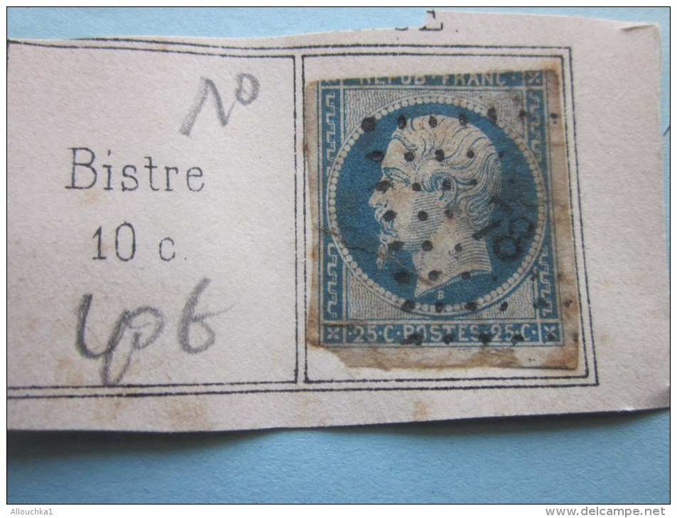 1850 > Timbre Classique De France N° 10  Cote:40 Euros >2éme Choix Sur Fragment Vendu En L´etat Voir Scan Louis Napoléon - 1852 Louis-Napoleon