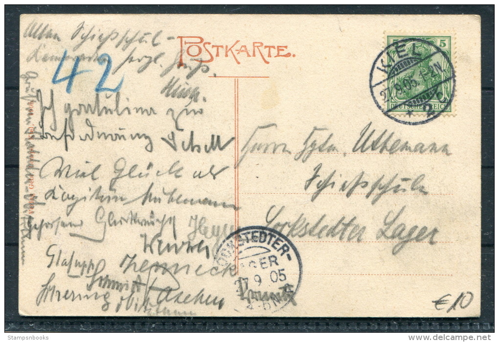 1905 Marine S.M.S. Mecklenburg Kiel - Lockstedter Lager Schleswig-Holstein - Briefe U. Dokumente