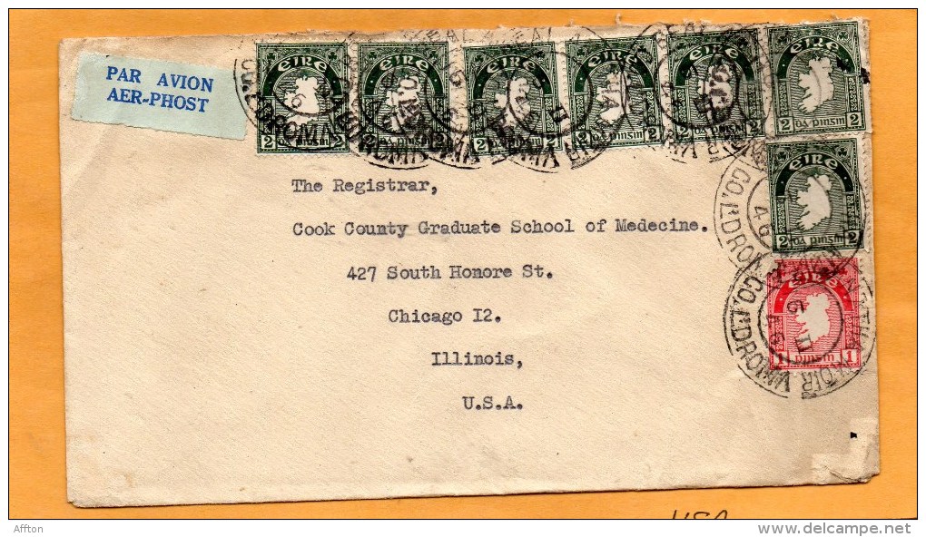 Ireland 1946 Cover Mailed To USA - Covers & Documents