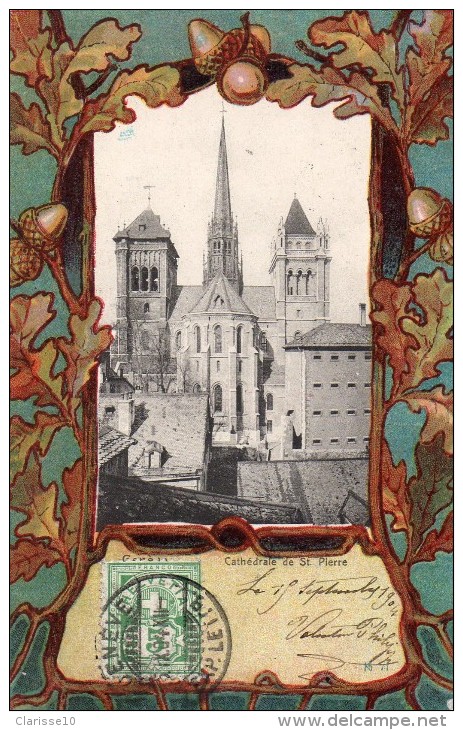 Suisse Geneve Cathedrale St Pierre Carte Precurseur - Genève