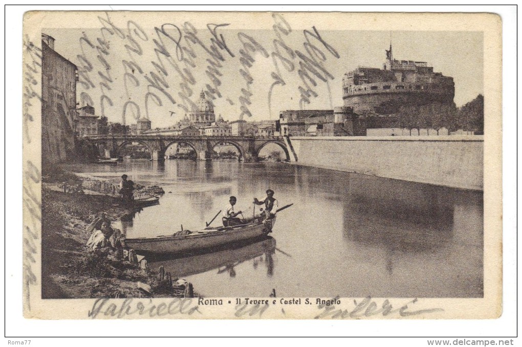 VER1386a - ROMA , Il Tevere E Castel Sant'angelo . - Fiume Tevere