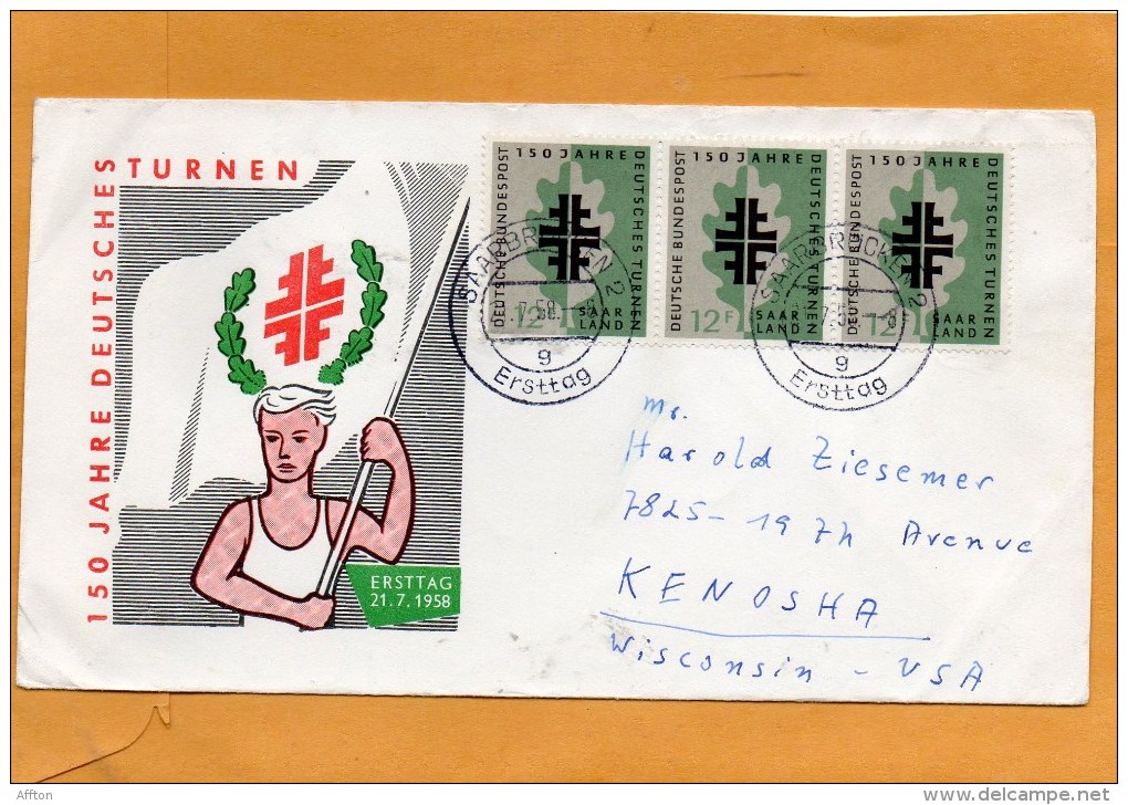 Saar 1958 FDC - FDC