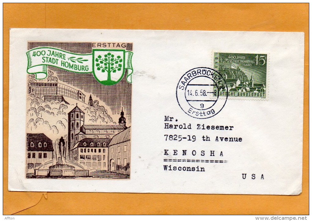 Saar 1958 FDC - FDC