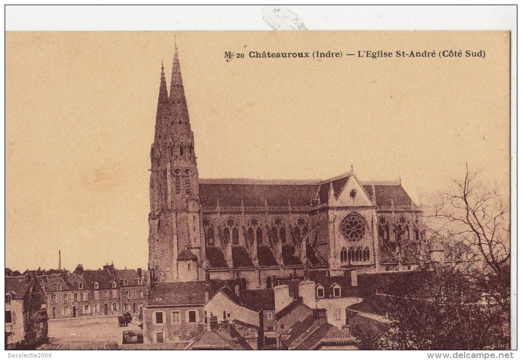 BF8072 Chateauroux Indre L Eglise St Andre   France Front/back Image - Chateauroux