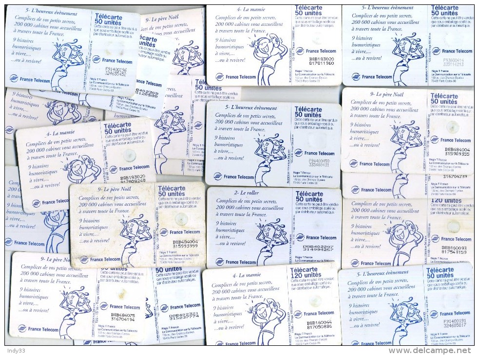 - FRANCE . LOT DE 21 TELECARTES COLLECTION 9 HISTOIRES HUMORISTIQUES  . DOUBLES DE COLLECTION . - Sammlungen