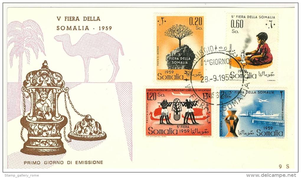 SOMALIA AFIS - V° FIERA DELLA SOMALIA -  1959 Trade Fair - FDC - Somalia (AFIS)