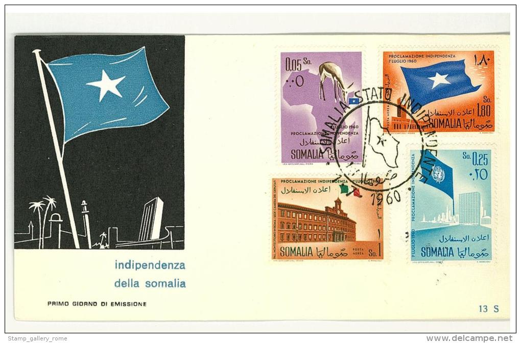 SOMALIA  1960 Proclamation Of Independence - SOMALIA STATO INDIPENDENTE - FDC - Cirenaica