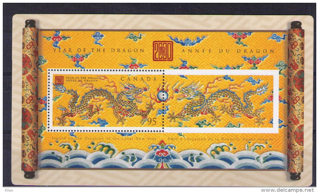 CANADA  Year Of The Dragon - Hojas Bloque