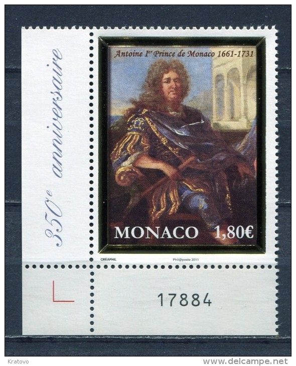 MONACO 2011 Antonio I Prince De Monaco MNH - Unused Stamps
