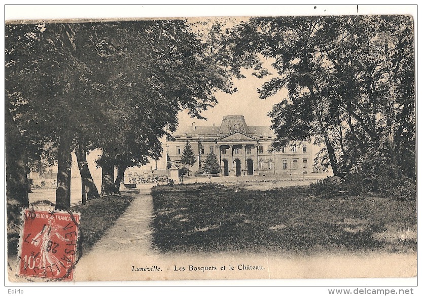 LUNEVILLE Les Bosquets Du Château - TB - Luneville