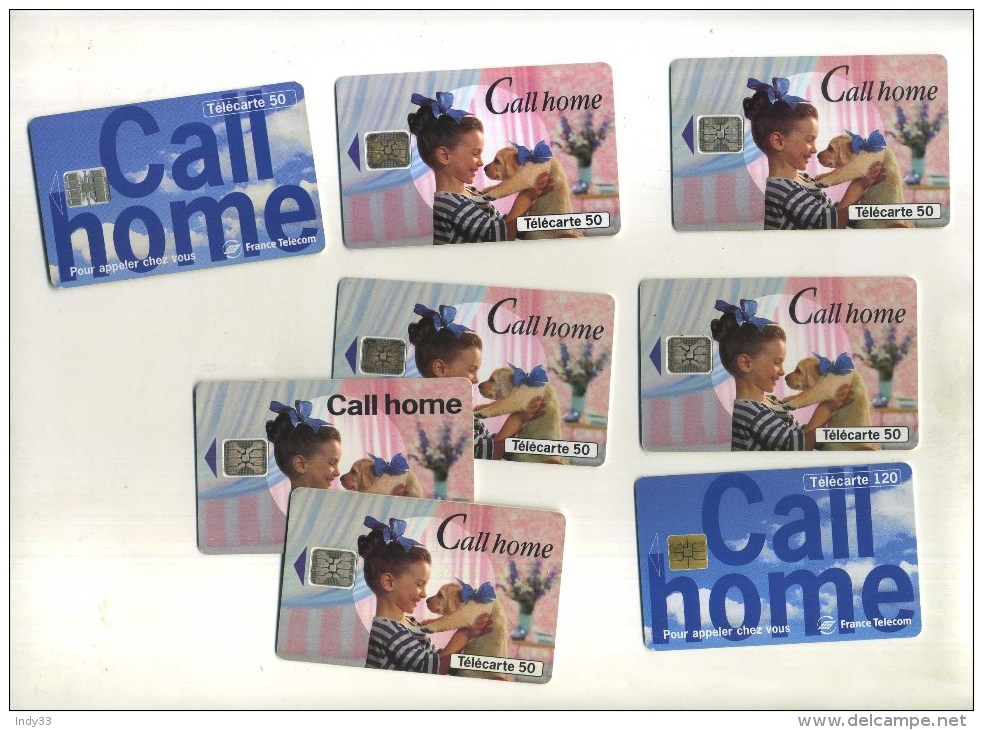 - FRANCE . LOT DE 8 TELECARTES COLLECTION CALL HOME . DOUBLES DE COLLECTION . - Collezioni