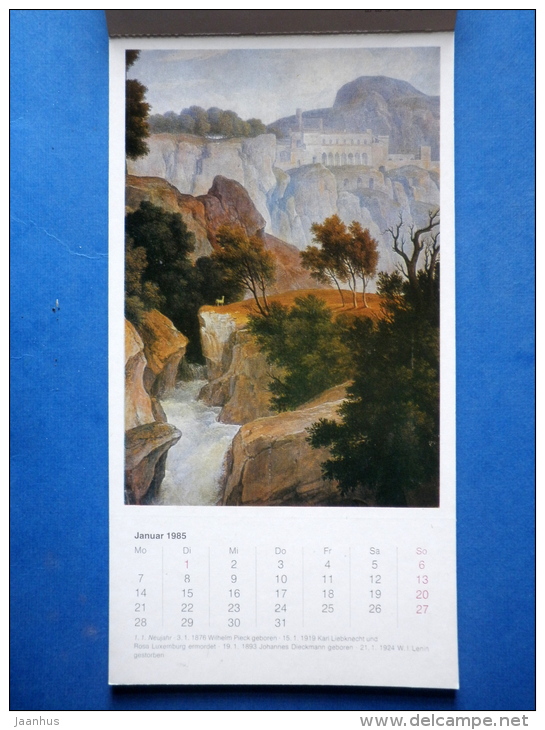 Deutsche Maler Des 19.Jahrhunderts 1985 Kalender - Postcards - Calendar - Germany - 1985 - Unused - Grand Format : 1981-90