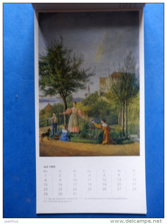 Deutsche Maler des 19.Jahrhunderts 1985 Kalender - postcards - calendar - Germany - 1985 - unused