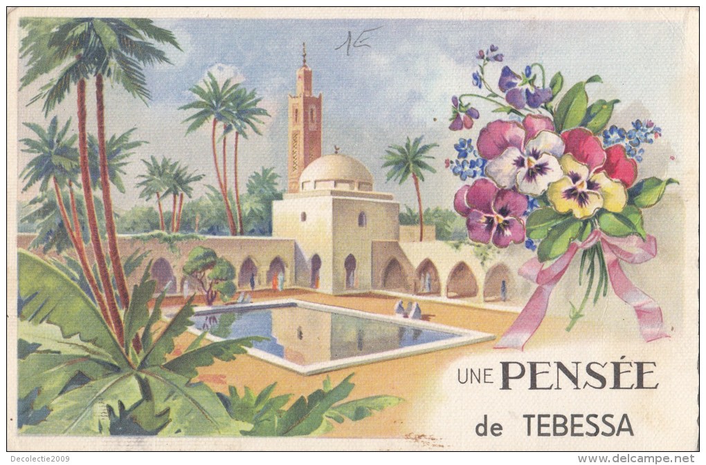 B81217 Une Pensee De Tebessa Algeria  Front/back Image - Tebessa