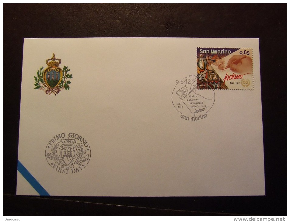 SAN MARINO 2012 CERAMICA 65 C USATO FDC - Usati