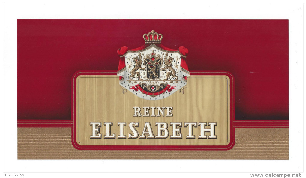 Etiquette  Boite De Cigares -   Reine Elisabeth  -   23.3 X 12.2 Cm - Etiquettes