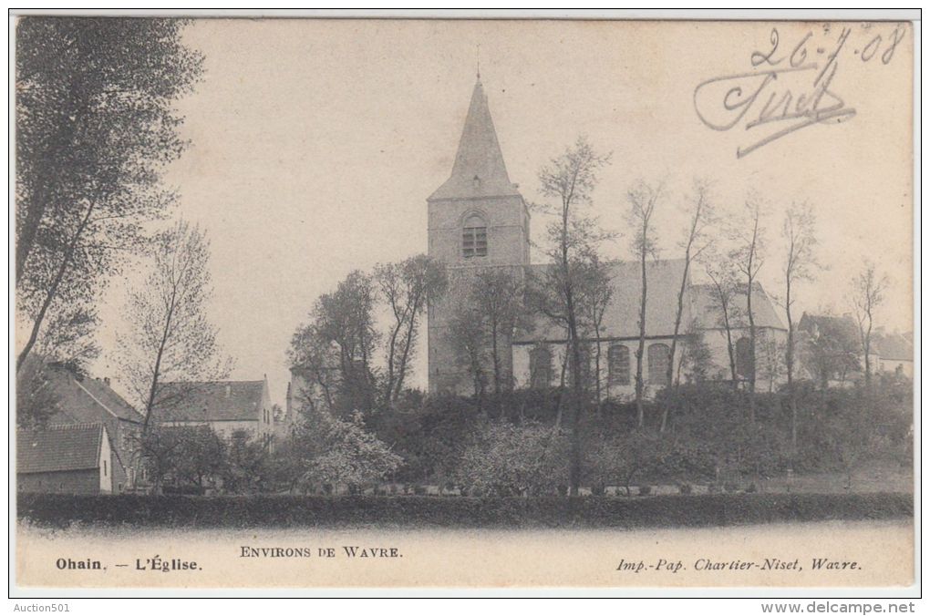 21439g CLOCHER - EGLISE - Ohain - 1908 - Lasne