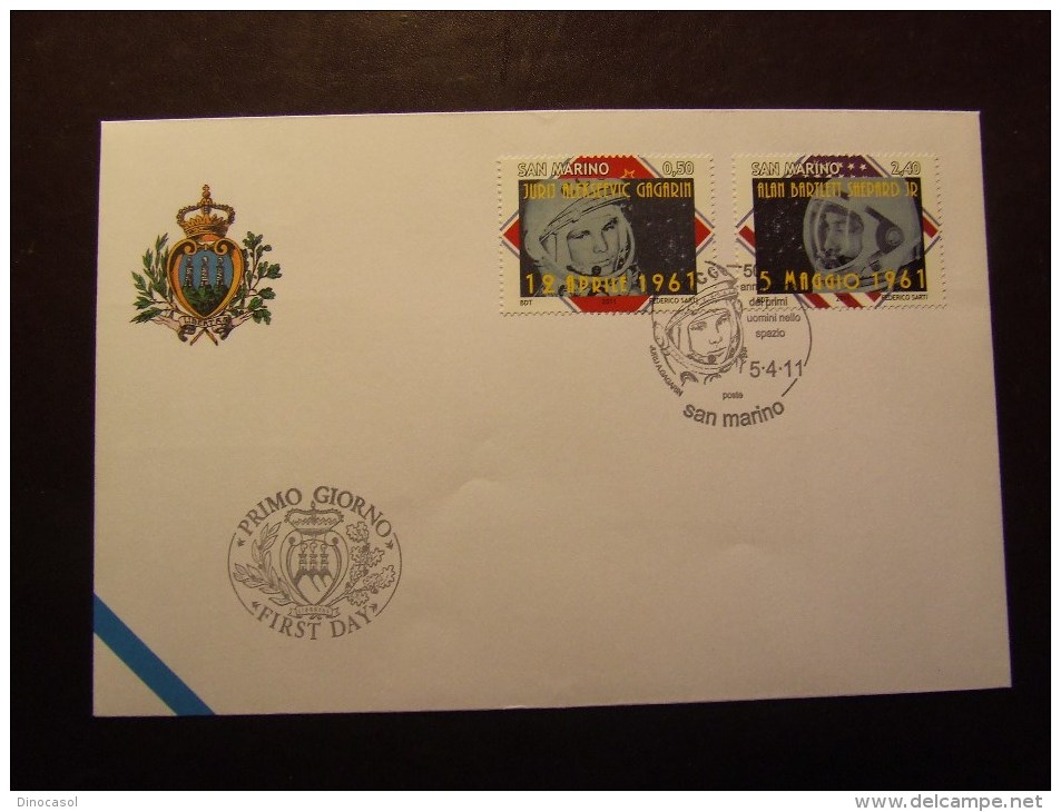 SAN MARINO 2011 ASTRONAUTI USATO FDC - Used Stamps