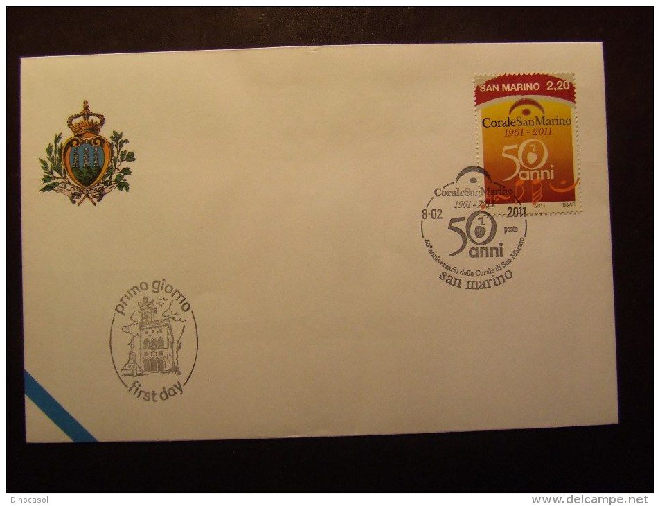 SAN MARINO 2011 CORALE 2,20 €  USATO FDC - Gebruikt