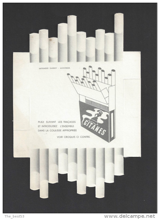 Pub  Cigarette Gitanes  Blanche  -  17. X 12 Cm - Andere & Zonder Classificatie
