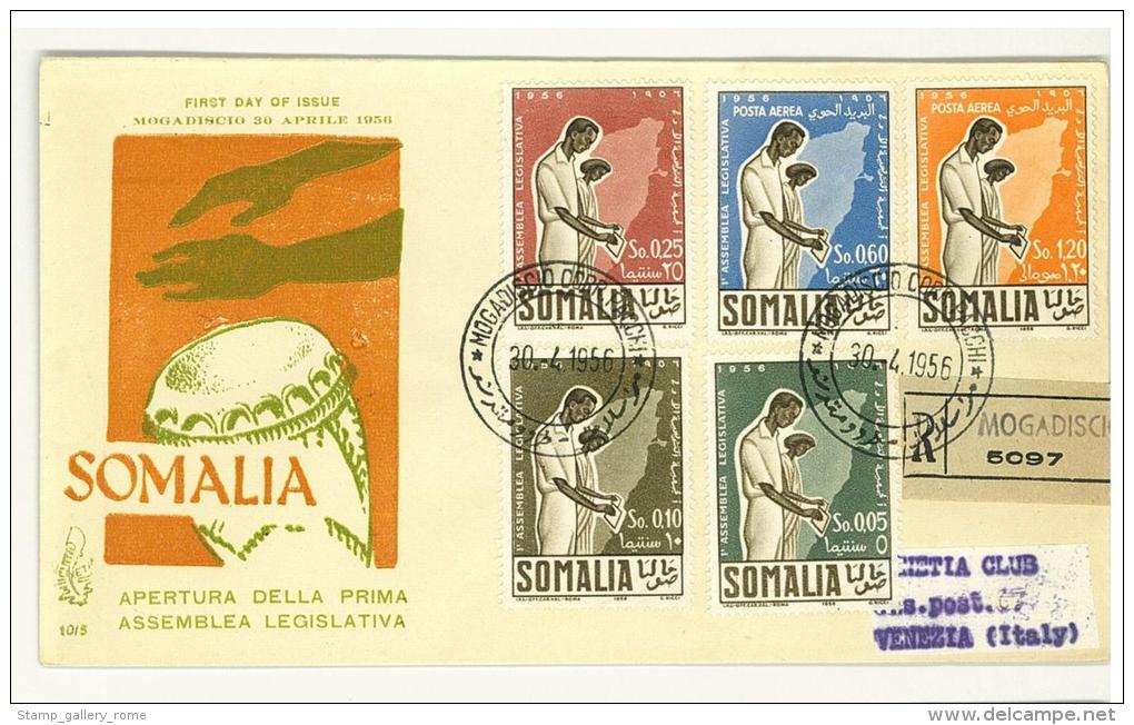 SOMALIA AFIS - 1956 The First Legislative Assembly - FDC VENETIA - Somalie (AFIS)